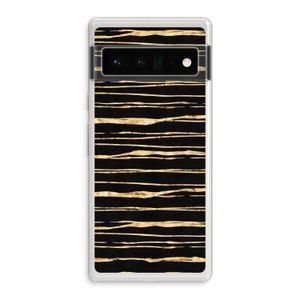 Gouden strepen: Google Pixel 6 Pro Transparant Hoesje