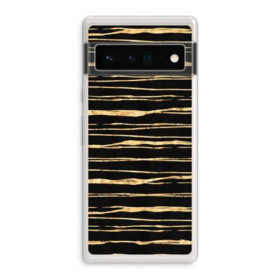 Gouden strepen: Google Pixel 6 Pro Transparant Hoesje