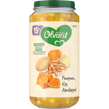 Olvarit Pompoen Kip Aardappel 15+ Maanden 250 g bij Jumbo
