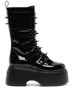 Le Silla bottines plateforme Kembra à détails de clous - Noir