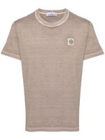 Stone Island t-shirt en coton à patch Compass - Tons neutres - thumbnail