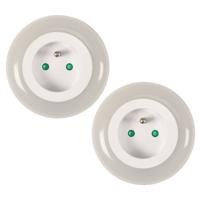 Home Deco Kids LED nachtlamp met lichtsensor - 2x - kinderkamer - extra stopcontact Home Deco Kids LED nachtlamp met lichtsensor - 2x - kinderkamer - extra stopcontact