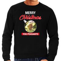 Queen/koningin Merry Christmas peasants foute Kerst sweater / trui zwart voor heren Queen/koningin Merry Christmas peasants foute Kerst sweater / trui zwart voor heren