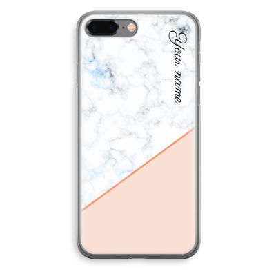 Marmer in stijl: iPhone 8 Plus Transparant Hoesje