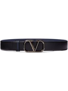 Valentino Garavani ceinture réversible à détail Vlogo - Noir