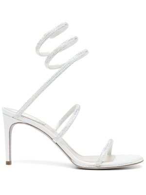 René Caovilla sandales à brides strassées 80 mm - Blanc
