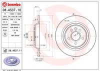 Remschijf BREMBO, Remschijftype: Massief, u.a. für Volvo