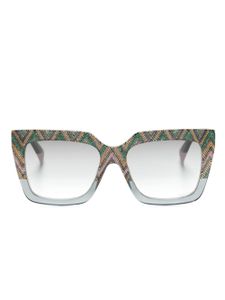 MISSONI EYEWEAR lunettes de soleil à monture rectangulaire - Gris