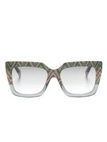 MISSONI EYEWEAR lunettes de soleil à monture rectangulaire - Gris - thumbnail