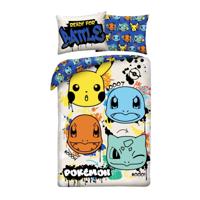 Pokemon Dekbedovertrek Battle 140 x 200 cm (70 x 90 cm) polyester