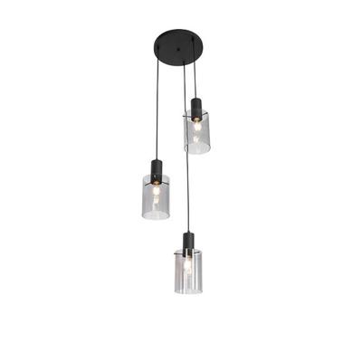 Moderne Hanglamp met 3 Pendels | Smokey/Zwart Glas | QAZQA | Lamp kopen | QAZQA | Lamp kopen | QAZQA | Lamp kopen | QAZQA | Lamp kopen