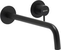 Qisani Flow wastafelkraan afbouwdeel met 250mm uitloop zwart