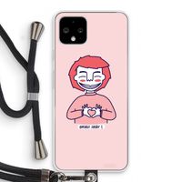Hartje: Pixel 4 Transparant Hoesje met koord