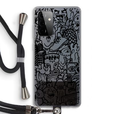 Vexx Black Mixtape: Samsung Galaxy A72 5G Transparant Hoesje met koord