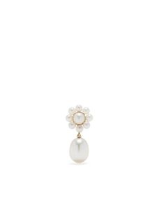 Sophie Bille Brahe boucles d'oreilles Chambre de Fleur en or 14ct serties de perles - Blanc