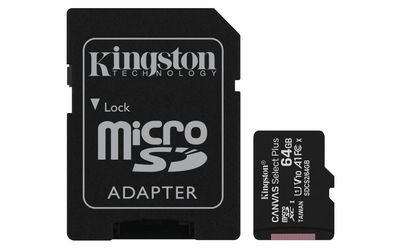 KingstonCanvas Select Plus microSDXC 64GB Micro SD-kaart Zwart