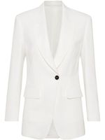 Brunello Cucinelli blazer à revers crantés - Blanc