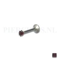 Labret 1.2 mm diamant paars Labret 1.2 mm diamant paars