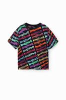 T-shirt met 3D-logo's - BLACK - 7/8 T-shirt met 3D-logo's - BLACK - 7/8