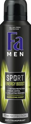 Deodorant spray men sport energy boost