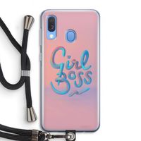 Girl boss: Samsung Galaxy A40 Transparant Hoesje met koord