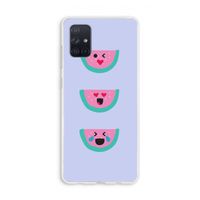 Smiley watermeloen: Galaxy A71 Transparant Hoesje