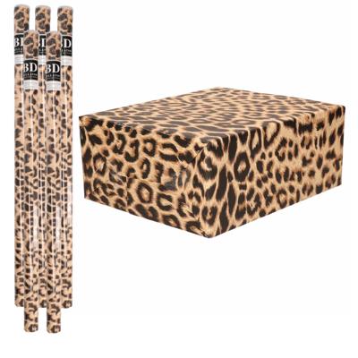 Inpakpapier - panter print - 5 rollen - 200x70 cm - luipaard cadeaupapier