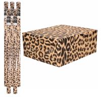 Inpakpapier - panter print - 5 rollen - 200x70 cm - luipaard cadeaupapier