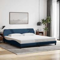 Bedframe "Dover" stof blauw 200x200 cm