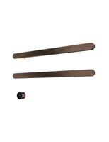 Hotbath &MORE set van 2 rails RASS80 SOFT SQUARE 80 cm met separate schakelaar en inbouw element Tuscan Bronze (RASS80-2TB)