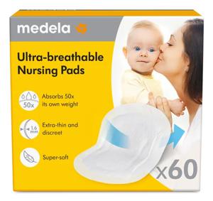 Doos van 60 ademende borstvoedingscompressen MEDELA wit