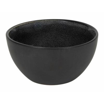 Kommetje/serveer schaaltje Samos - antraciet/zwart - 1x - 12 x 6 cm - keramiek - soepkommen