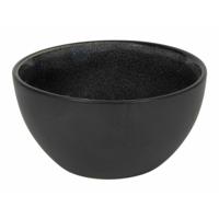 Kommetje/serveer schaaltje Samos - antraciet/zwart - 1x - 12 x 6 cm - keramiek - soepkommen