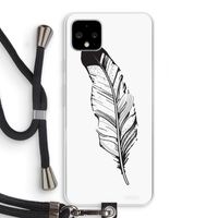 Pluim: Pixel 4 XL Transparant Hoesje met koord