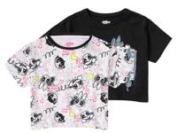 2 kinderen T-shirts (98/104, Powerpuff Girls zwart/wit)