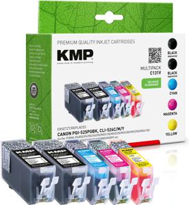 KMP Inktcartridge vervangt Canon PGI-525PGBK, CLI-526C, CLI-526M, CLI-526Y Compatibel Combipack Zwart, Cyaan, Magenta, Geel C131V 1513,0055