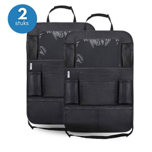 Tenify Premium Luxe & Stevige Auto Organizer met Tablet Houder - Set van 2 - Extra Opbergruimte