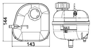 Expansietank, koelvloeistof CRT85001S