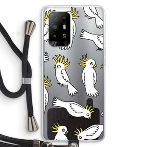 Papegaai: Oppo A95 5G Transparant Hoesje met koord