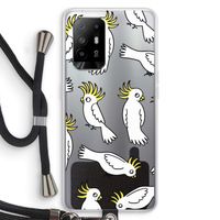 Papegaai: Oppo A95 5G Transparant Hoesje met koord