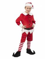Kerstman Elf kostuum kind - thumbnail