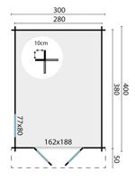 Blokhut - Tuinhuis Peggie | 40 mm | Red Class Wood geïmpregneerd