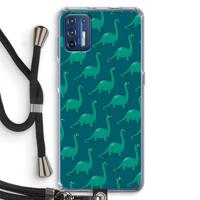 Diplodocus: Motorola Moto G9 Plus Transparant Hoesje met koord - thumbnail