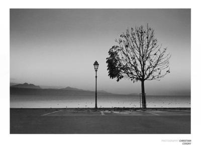 Kunstdruk Christian Coigny - Lutry Lac Lemon 80x60cm