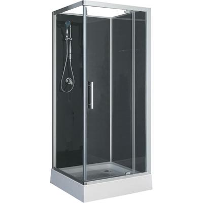 Xellanz Domino Complete Douchecabine - 80x80x210cm - Aluminium - Mat Chroom - 5mm Glas