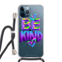 Be Kind: iPhone 12 Pro Max Transparant Hoesje met koord