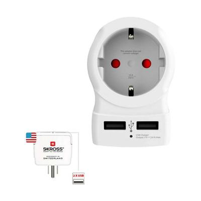 Adapter Skross 1500281 USB x 2 Europees Verenigde Staten