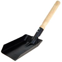 Barbecue/BBQ schep - zwart - metaal - 37 cm - Kolen/briquetten scheppen