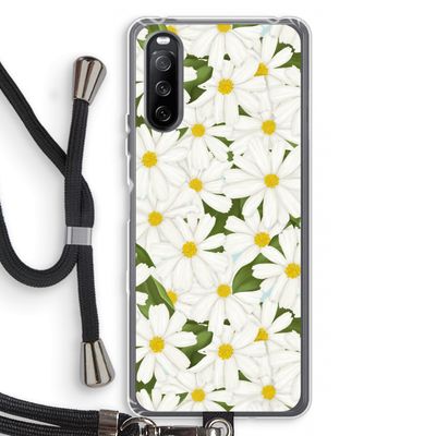 Summer Daisies: Sony Sony Xperia 10 III Transparant Hoesje met koord