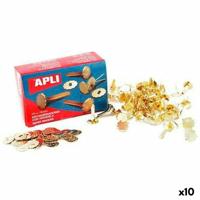 Metalen bindmiddelen Apli Gouden 100 Onderdelen (10 Stuks)